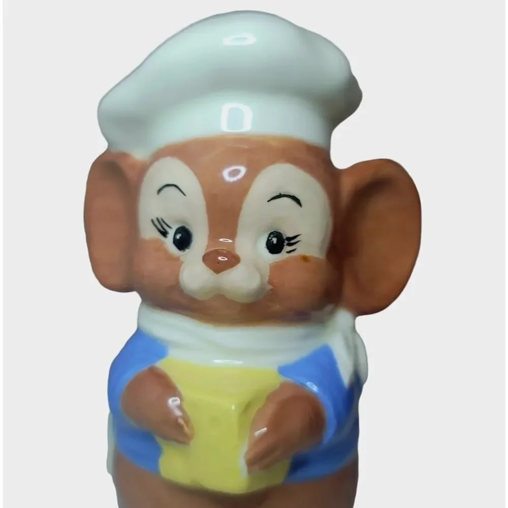Handmade Signed Ceramic Mouse Chef Parmesan Cheese‎ Shaker